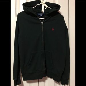 Polo Ralph Lauren black zip up hoodie